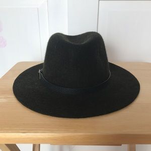 Green Wide Brim Felt Hat